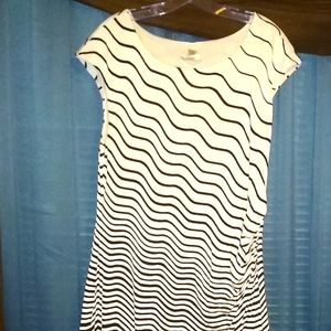 fitted midi with gathering on one side, very comfo